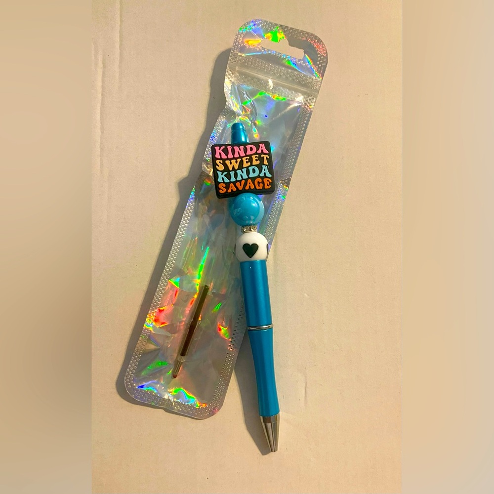 Kinda Sweet Kinda Savage Blue Decorative Ballpoint Pen